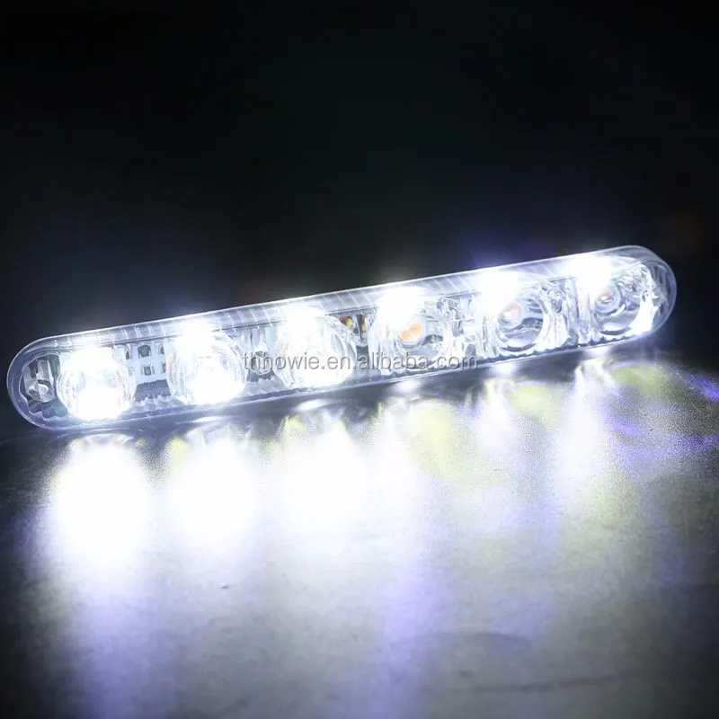 Drl Universal 18w 6smd Car Led Daytime Running Light Dual Color White