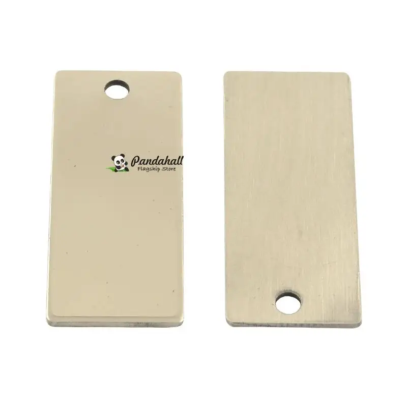50pcs38x16x1mm 316 Stainless Steel Flat Rectangle Hand Stamping metal stamping blanks Tag Pendants Stamping diy jewelry findings