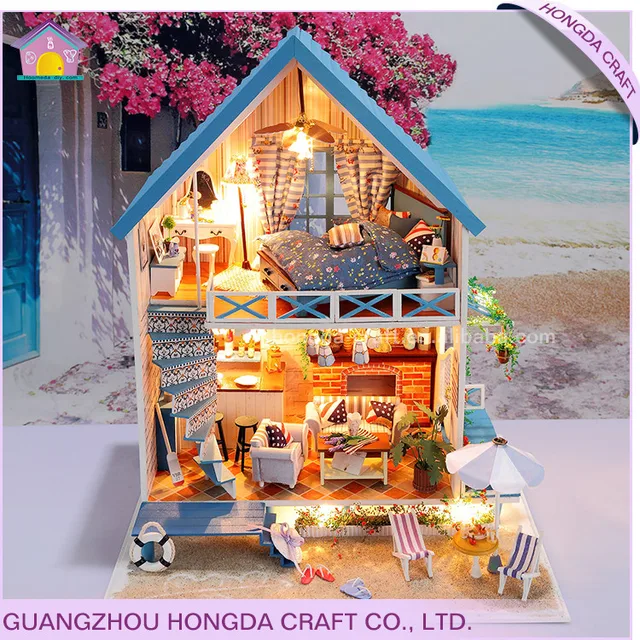 affordable with light and music diy doll house handmade gifts to