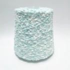 Manufacturer special 100% polyester space dyed pompom fancy yarn for knitting scarves socks and sweaters