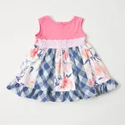 2018 wholesale new design children girls dresses kids summer boutique clothing baby girl frock dress