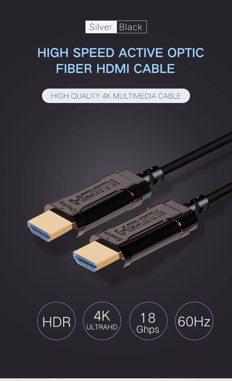 100 meters ultra slim high speed 18gbps 2.0 fiber hdmi cable for HDTV hone theater - ANKUX.COM