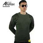 Olive Green Military Spec Thermal Wool Nylon Knit Africa Police Sweater Pullover Tactical Commando Sweater Mens