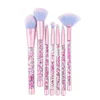 Makeup Brushes Premium Luxury 7pc Quicksand Make Up Brushes Set With Professional Easy Travel glitter bag