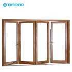 Hot-sale horizontal cheap aluminum wood glass bifold windows price