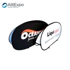 Custom wholesale advertising flag oval pop up a frame bean banner