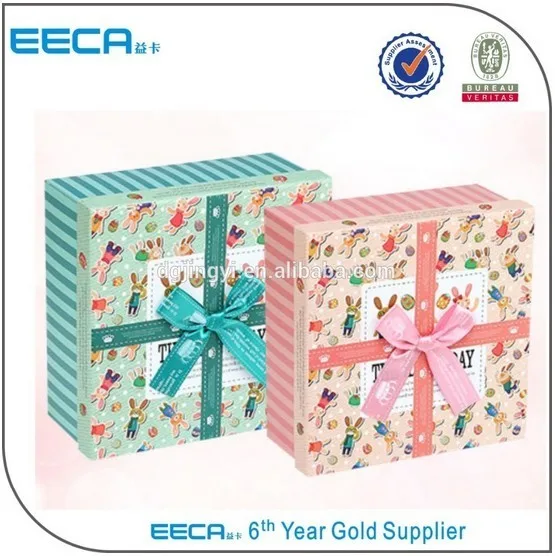 pink color special paper handmade pvc packaging box with pvc