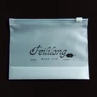 custom logo printed pvc matt ziplock swimwear bag frosted bag