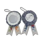 Custom Christmas Mother Day Gift Ribbon Blank Paper Ribbon Badge Rosette