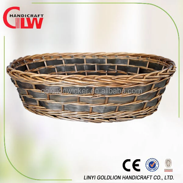 cheap gray wicker gift basket hot sale woven wood baskets