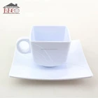 Delicate eco friendly melamine coffee cup and saucer set
