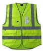 High Visibility Neon Yellow Zipper Front Safety Vest with Reflective Strips - Meets ANSI/ISEA Standards, Size Large