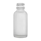 Blue Glass Bottle Glassglassglass Round Glass Bottle 1 Oz. Blue Frosted Glass Boston Round Bottle With 20-400 Neck