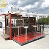 Custom cheap portable coffee shop booth house design with hydraulic system