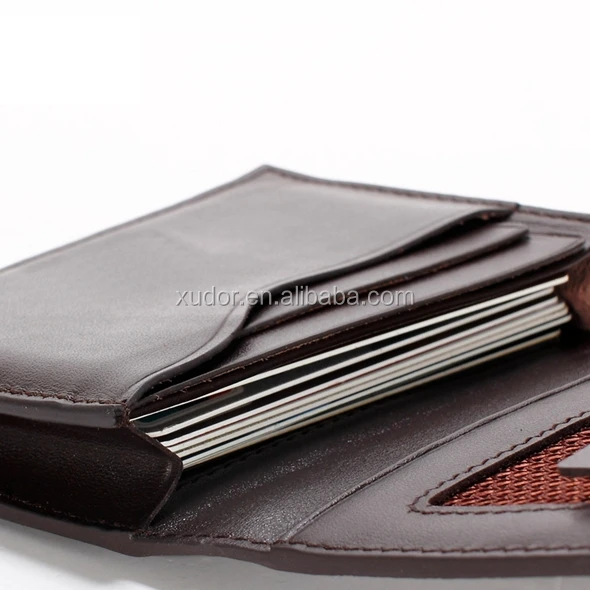2014 custom durable wholesale branded man leather wallet gift