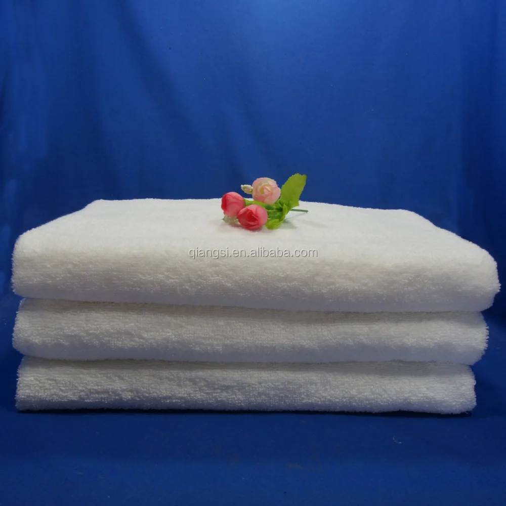 high quality absorbent white cotton bath towel set