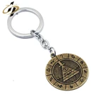 Promotional metal zinc alloy ancient bronze old coin keychains