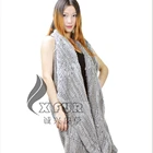 CX-G-B-161 Sleeveless Vest Female Garment Fashion Women Apparel Rex Rabbit Fur Skin Coats