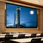3D silver motorized projection screen 3 meters projector screen