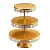 Swing Cup Cake Stand Rods Display Gold 3 Layer Three Tier Cake Stand Tier for Wedding Birthday Party Decoration