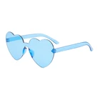 Custom Heart Shaped Rimless Fashion Shades Sunglasses