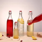 1L 1000ml clear crystal glass swing top bottles wholesale