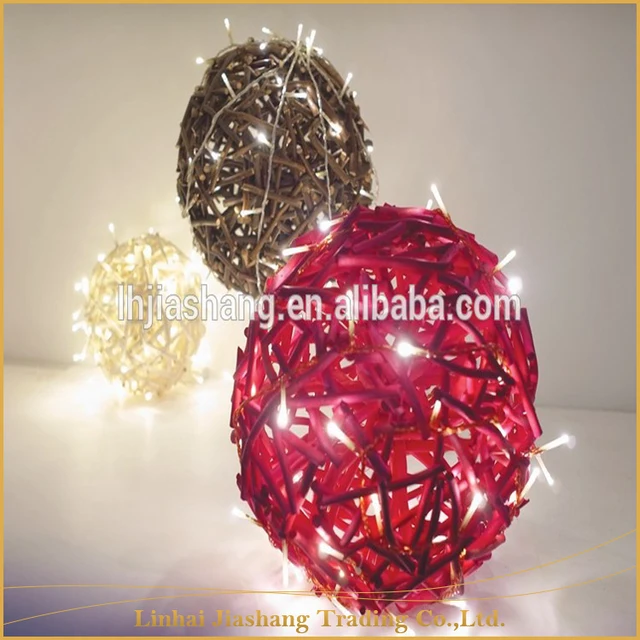 led rattan ball