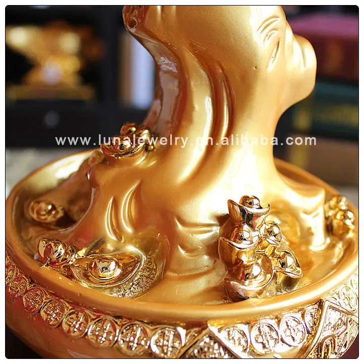 Golden Color Resin Money tree with Chinese Coin