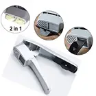 Stainless Steel Garlic Press And Garlic Slicer 2 in 1