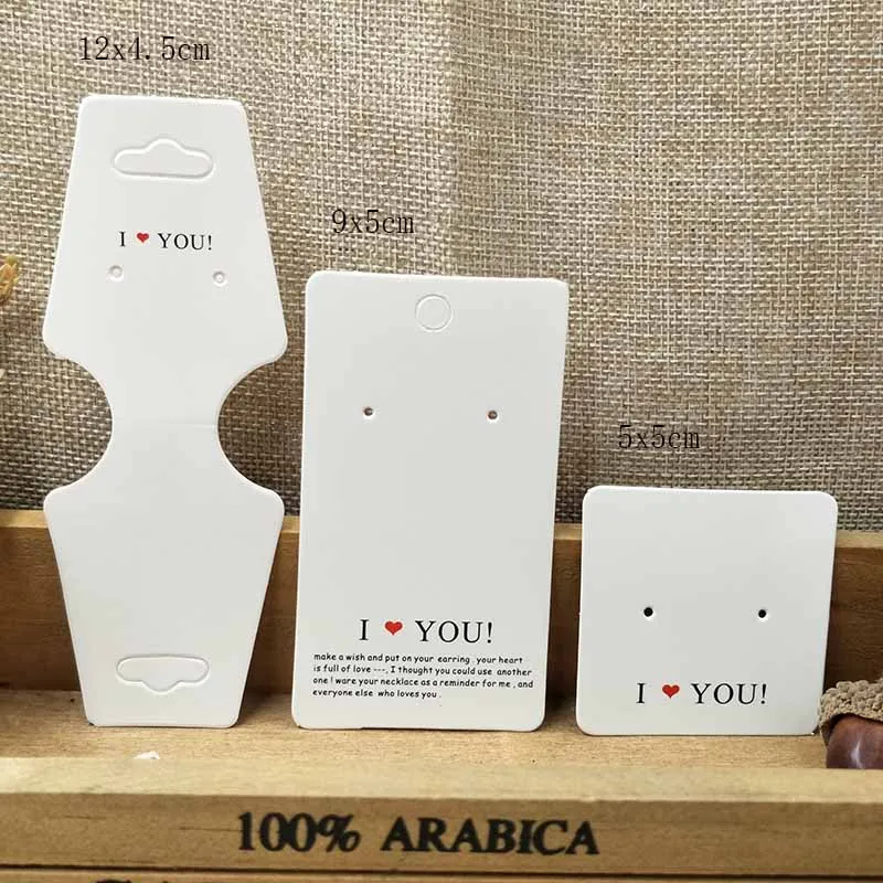 2018-New-White-Kraft-HandMade-Jewerly-Tag-Necklace-Card-Earring-Card-I-Love-You-Display-Jewelry