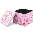 square metal gift tin box watch perfume gift tin box