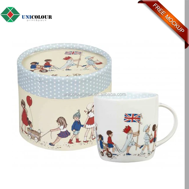 high quality premium paper tube packaging box mug gift box