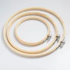 Eco Friendly Round Natural Bamboo frame Wooden Embroidery Hoop For Cross Stitch