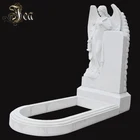 Professional engraving modern white marble headstone tombstone