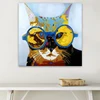 Wholesale Hot Selling Modern Handmade Unique Colorful Animal Cat Oil Painting