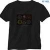 Happy New Year 100 Cotton Equalizer LED T-shirt