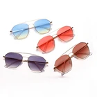 Wholesale fashion women sun glasses private label mirror metal sunglasses with custom logo