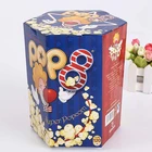 food grade popcorn hexagon paper box package with custom design