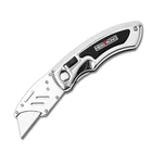 Henstrong Paper Cutter Knife, Carton Steel Folding Utility Knife,Safety Box Cutter Knife with 5 extra blades