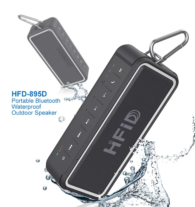 HFD-895D Waterproof Speaker Bluetooth With TF card Handfree Call OEM Camping Gift - ANKUX.COM