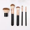 Cruelty Free Face Makeup Travel Essential Brush Set Kit 5 Piece Cosmetic Makeup Brush with Logo