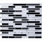Art 3d Peel and Stick Tile Kitchen Backsplash Sticker Gray Brick Strip Mosaic