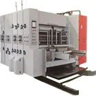 Used corrugated box semi-automatic chain two-color printing slotting machine