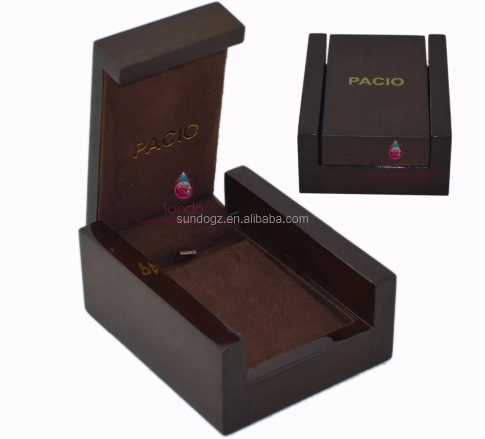 wholesale luxury custom logo printed wooden jewelry packaging