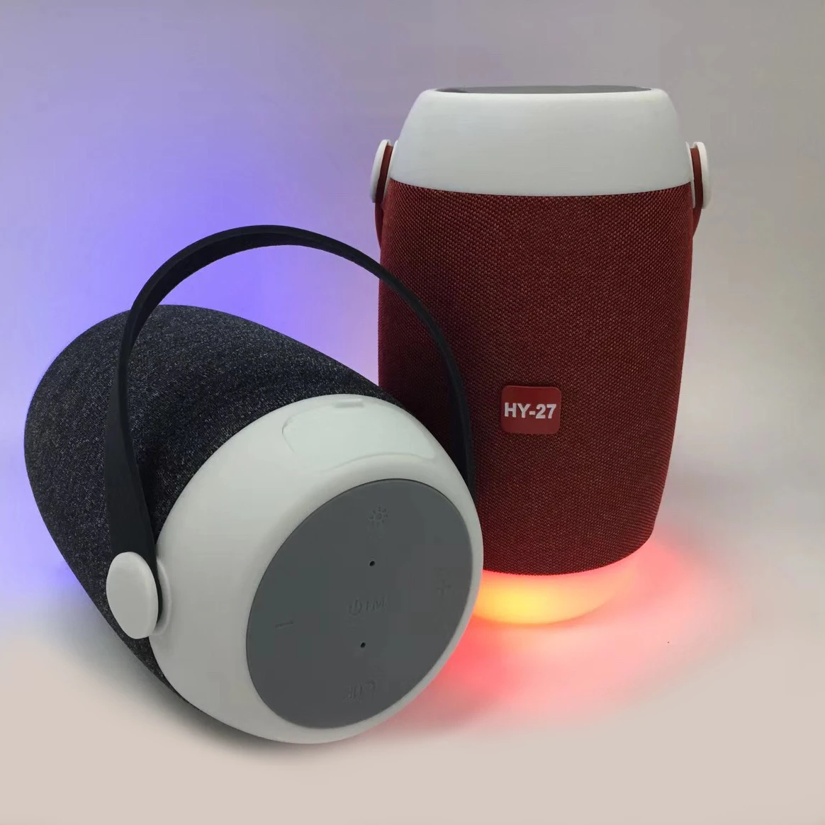 HY-27 super bass portable fabric bluetooth speaker with led light - ANKUX.COM