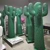 Outdoor Garden Decoration High Quality Life size fiberglass garden green plant large cactus statue