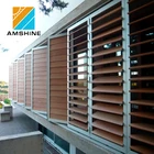 Aluminum aerofoil horizontal vertical aluminum sun louver shutter