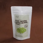 custom stand up bag with zip lock kraft paper bag with transparent window mung bean plastic packaging bag pouch