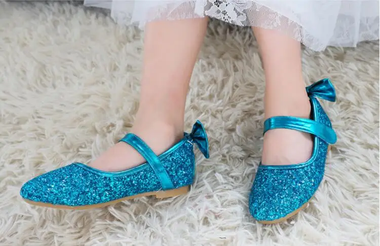 Girls Sequins leather sandals-14