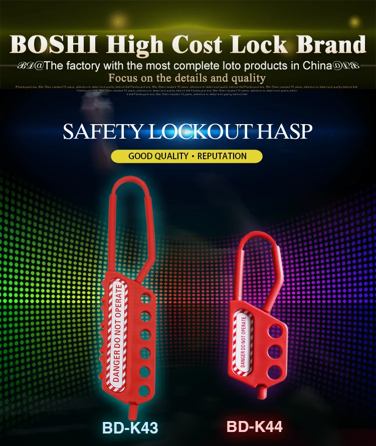 Plastic Safety Lockout hasp made from PP